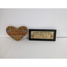 Grandma &amp; Grandpa Place Wooden Wall Hanging Plaque Decor We Love You - £16.06 GBP