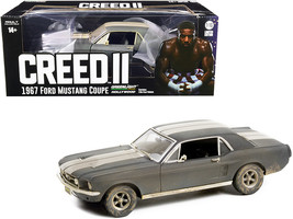 1967 Ford Mustang Coupe Matt Black with White Stripes (Weathered) (Adonis Creed&#39; - £66.28 GBP