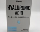 Night Skincare Hyaluronic Acid Anti-Aging Silk Sheet Masks 10 Count EXP ... - £23.27 GBP