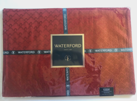 Waterford Set of 4 Placemats Shimmering Red Gold 13&quot;x19&quot; Christmas Holiday - £35.92 GBP