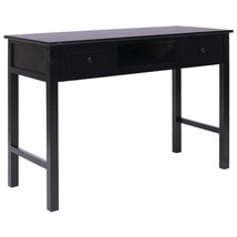  Desk Black Paulownia wood Medium Desk Rectangular Vintage - $3,643.70 MXN