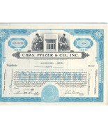 Chas. Pfizer and Co.,Inc. Stock Certificate 1955 Blue 50 Shares - £7.58 GBP