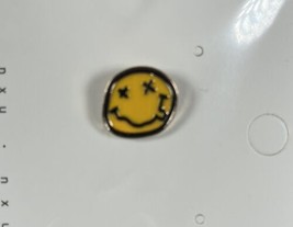 Nirvana Smiley Face Enamel Pin Lapel Brooch Kurt Cobain Alternative Rock Jewelry - £6.22 GBP