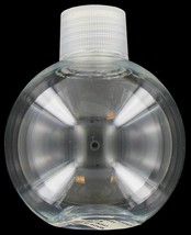 Ball Shaped Crystal Clear PLASTIC BOTTLE Jar 5oz w cap rOund Shatterproof 150 mL - £11.55 GBP