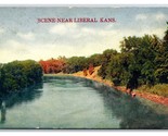 Generici Scena Greetings Fiume Orizzontale Liberal Kansas Ks DB Cartolin... - $3.39
