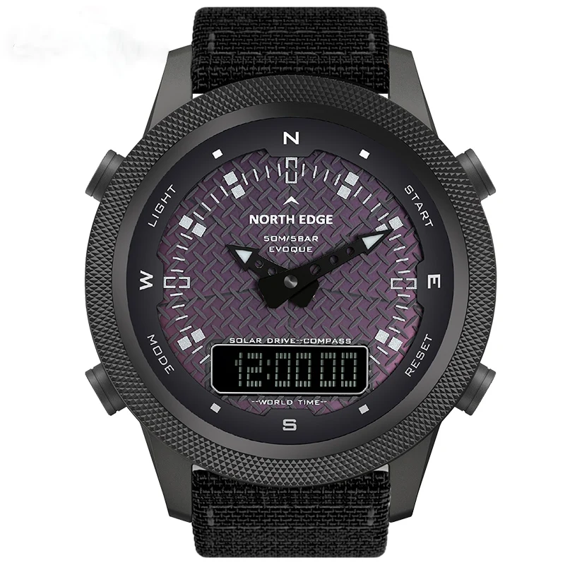 Watch NORTH EE Men Digital Solar Watch Mens Outdoor   Full  Waterproof 50M Comp  - £95.89 GBP