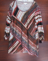 Great Northwest Indigo Womens XL Top Tunic 3/4 Sleeves Handkerchief Hem ... - $8.86