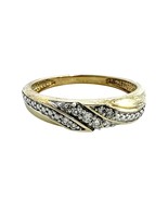 Diamond Women&#39;s Cluster ring 10kt Yellow and White Gold 459400 - $265.43 CAD