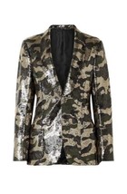 R13 Shawl Camo Sequin Jacket. Size Medium. $1795. BNWT - $1,050.81