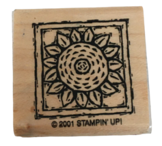Stampin Up Rubber Stamp Sunflower Flower Square Friendship Card Making Craft Art - £3.18 GBP