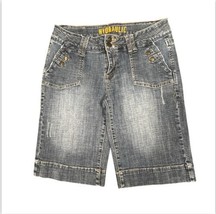 Hydraulic Denim Bermuda Blue Jean Shorts Women 9/10 Pockets Casual - $18.48