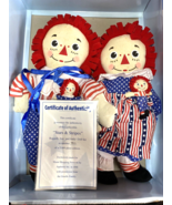 Stars &amp; Stripes Raggedy Ann and Andy Doll Set in Original Box with COA - £70.06 GBP