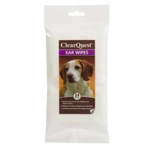 Pet Ear Wipes Safe Gentle Dog &amp; Cats Moistened Cleaning Grooming 24 Count Packs - £7.64 GBP