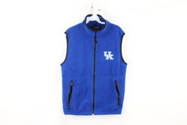 Vtg 90s Mens Small University of Kentucky Full Zip Fleece Vest Jacket Blue USA - £34.99 GBP