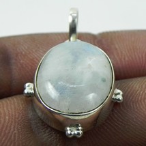 925 Sterling Silver Rainbow Moonstone Gems Handmade Pendant Necklace PSV-1438 - £27.14 GBP+