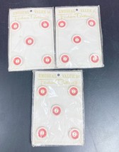 Buttons On Cards Plastic Marbled Pink &amp; White Vintage Unused Sewing Fashion  3 - $11.14