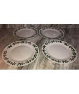 Dinner Formal Plates 10.5” Xmas Royal Norfolk Holly/Berries Set Of 4 NEW... - $64.23