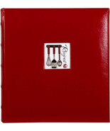 A La Carte Red Leatherette Recipe Book 3-Ring Card Pocket Binder 9x 9.4&quot;... - $29.70