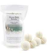 Hemp Bath Bombs -Amber Vanilla - Rich in Organic Hemp Seed Oil, Vanilla ... - $26.99