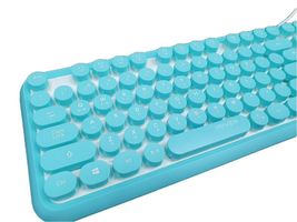 iRiver Korean English Keyboard USB Wired Membrane Bubble Keyboard for PC (Blue) image 4