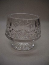 CRYSTAL Fruit BOWL Dish UNMARKED Diamond LEAF Pattern STAR Base Thick CUT - £23.66 GBP