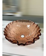 Brown  Bronze Tempered Glass 16&quot; Vessel Bathroom Sink above counter inst... - $161.63 CAD