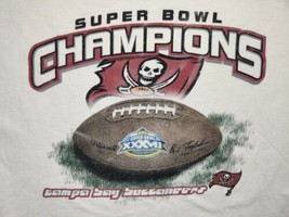 Vintage Super Bowl 37 XXXVII Champions Tampa Bay Buccaneers NFL 2003 T-Shirt XL - £12.52 GBP