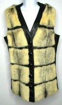Vintage Roberts-Liebes San Francisco Leather and Fur Vest With Pockets - £109.86 GBP