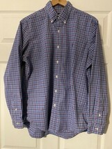 Ralph Lauren cotton stretch button down plaid shirt size L red white and... - $15.00