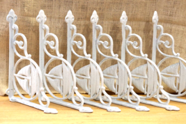 6 CAST IRON WHITE SAIL BOAT NAUTICAL BRACKETS GARDEN BRACES SHELF CORBEL... - $34.99