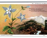 Columbine Blossom Colorado State Flower CO UNP WB Postcard S9 - £3.52 GBP