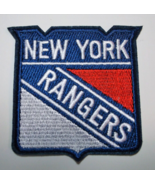 New York Rangers Embroidered Patch~3 1/2&quot; x 3 1/2&quot;~NHL~Iron or Sew~FREE ... - £3.88 GBP