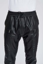 Men&#39;s Loose Fit Leather Pants - Premium Lambskin, Cold Weather Essentials with E - £183.49 GBP