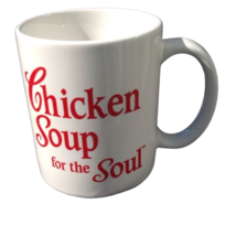 Vintage 90s Chicken Soup for the Soul Coffee Mug White Red Cup Self Help - £7.52 GBP