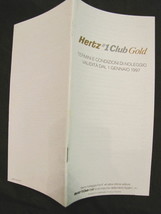 1997 Hertz #1 Club Gold Brochure Rental Terms &amp; Conditions Regulations -... - $13.04
