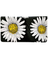 1970-80s Vinyl Daisy Checkbook Register Checks Holder Black Yellow White... - $462.01 MXN