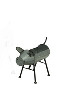 Scratch &amp; Dent Galvanized Metal Indoor Outdoor Pig Planter Sculpture - $39.59