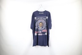 Vintage Y2K Mens XL Faded Baggy Fit President Barack Obama Rap Tee T-Shirt Blue - £31.27 GBP