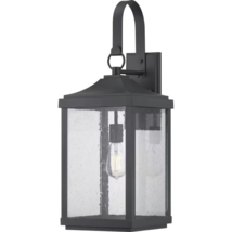 PL - Park Court 26 in. 1-Light Textured Black Traditional Outdoor Wall Lantern - £71.21 GBP