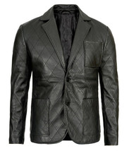 Black Real New Lambskin Formal Stylish Blazer Handmade Men 100%Leather B... - £95.15 GBP