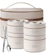 QQKO Portable Insulated Food Lunch Container Set with Thermal Lunch Box, 3 - €43,73 EUR