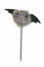 School Kids Gray Halloween Bat Wing Themed Rope Stick Ballpoint Pens Party Fun - £4.65 GBP