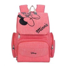 Pink Minnie Mouse Diaper Bag Backpack Large Designer High-End Disney Diaper Bag - £16.03 GBP