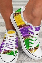 Multicolor Leopard Color Block Lace-up Canvas Shoes - £23.16 GBP