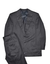 Hickey Freeman Suit Mens 41S Dark Grey Solid Jacket &amp; Pants Wool USA 34x29 - £106.15 GBP