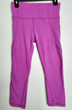 Athleta Womens Sz Small S Ultimate Stash Pocket Capri Leggings Purple 54023 - $18.99