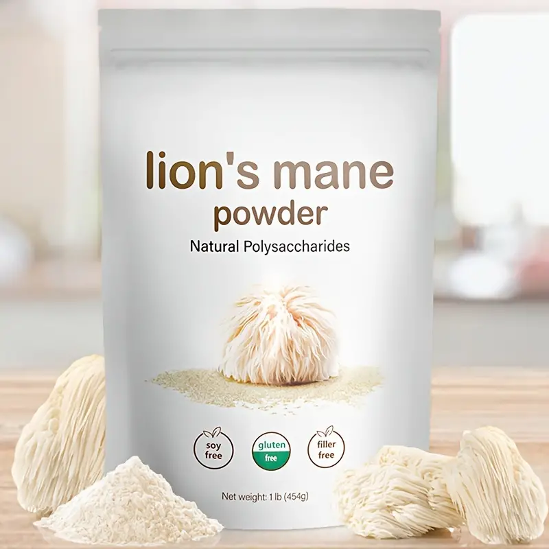 Organic Lions Mane Mushroom Supplement Powder 454g - £24.48 GBP