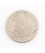 1886 US Liberty Nickel Coin VF Key Date Type 2 Philadelphia 5c Very Fine... - €388,91 EUR