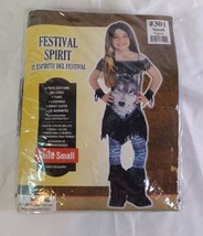 6 Piece Girls Wolf Spirit Festival Costume-Small 4-6 for Child - $14.01