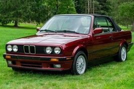 1991 BMW 325i Convertible maroon | POSTER 24 X 36 INCH | Vintage classic - £17.51 GBP